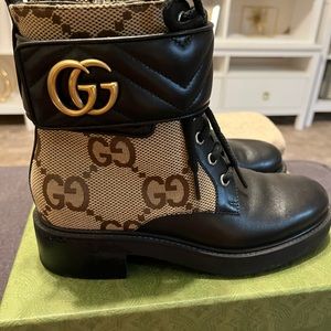 Gucci Marmont Leather Boots. Worn only twice. In great condition.